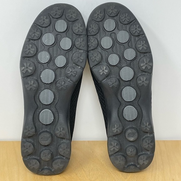 Skechers Go Step Black Knit Mesh Skip On Shoes w/Goga Mat Technology Size 9 - Picture 7 of 10